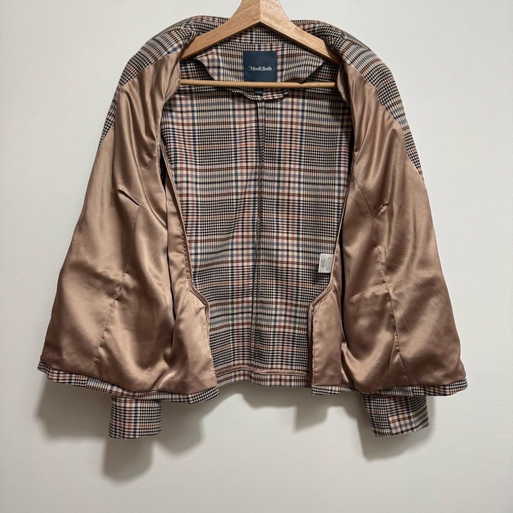 ModCloth Glen Plaid Double Breasted Blazer - Picture 6 of 14